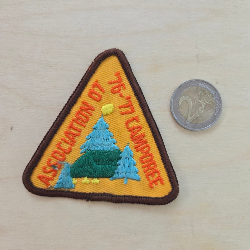 VTG BSA Camporee Patch 1976 1977 Association 67 Yellow Boy Scouts Of America 76